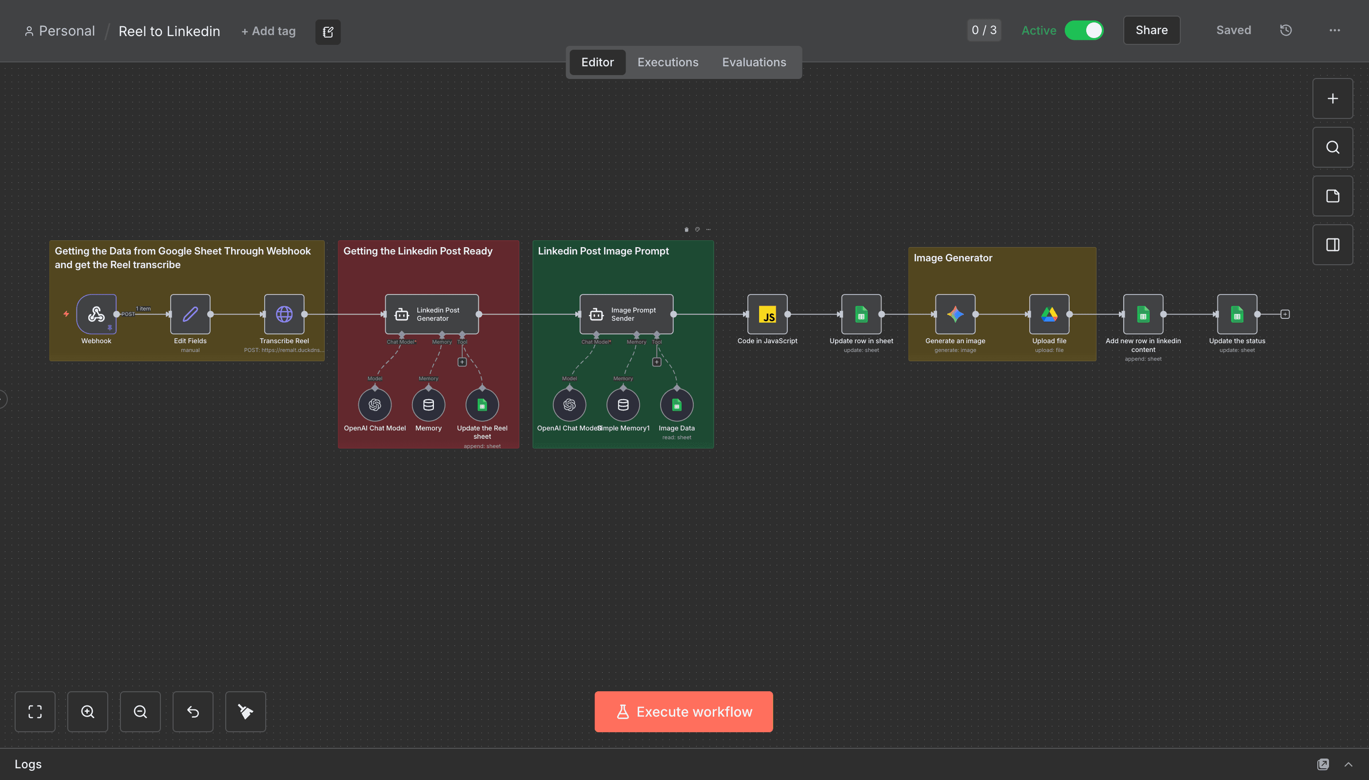 Instagram Reel to LinkedIn Post Automation